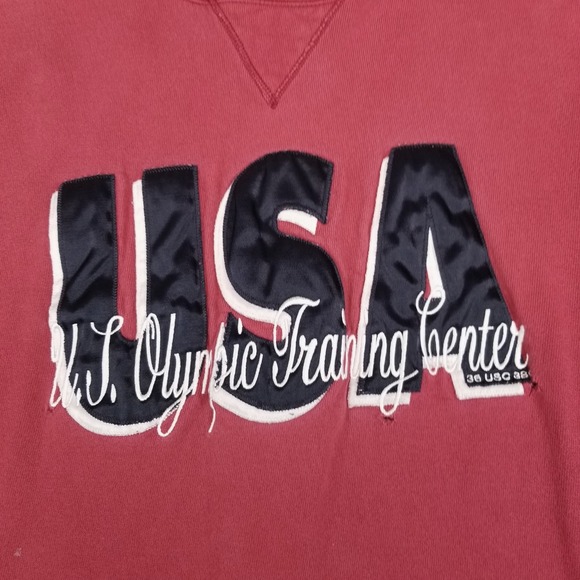 VTG USA Olympic Sweatshirt Mens XL Red US Olympic Training Center Champion 90s - Picture 3 of 11